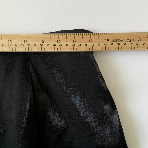 Laura Shiny Satin Black Long Formal Maxi Skirt Holiday Party Elegant Goth Whimsi - Picture 8 of 10